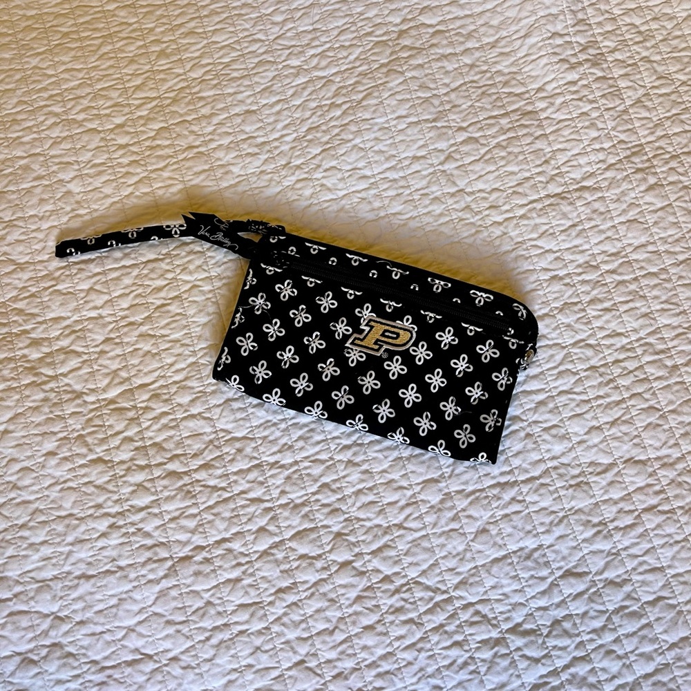 Vera Bradley Purdue University Front Zip Wristlet